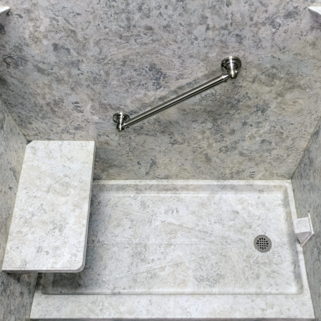 accesible shower seat from above