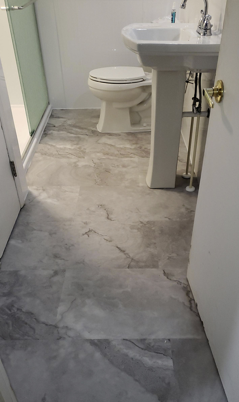 new bathroom floor