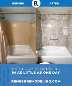 Bathtub renovation before and after