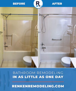 bathroom remodeling before and after with safety bar