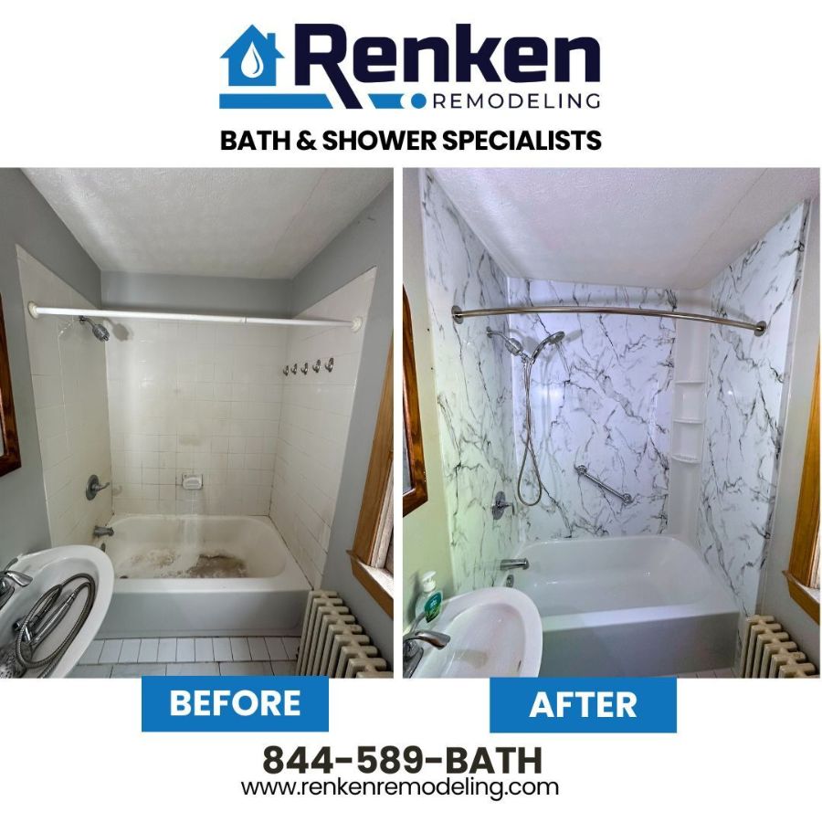 A Renken Remodeling professional remodeling a bathroom in Fulton, MD, showcasing preferred craftsmanship, modern layouts, and durable finishes.