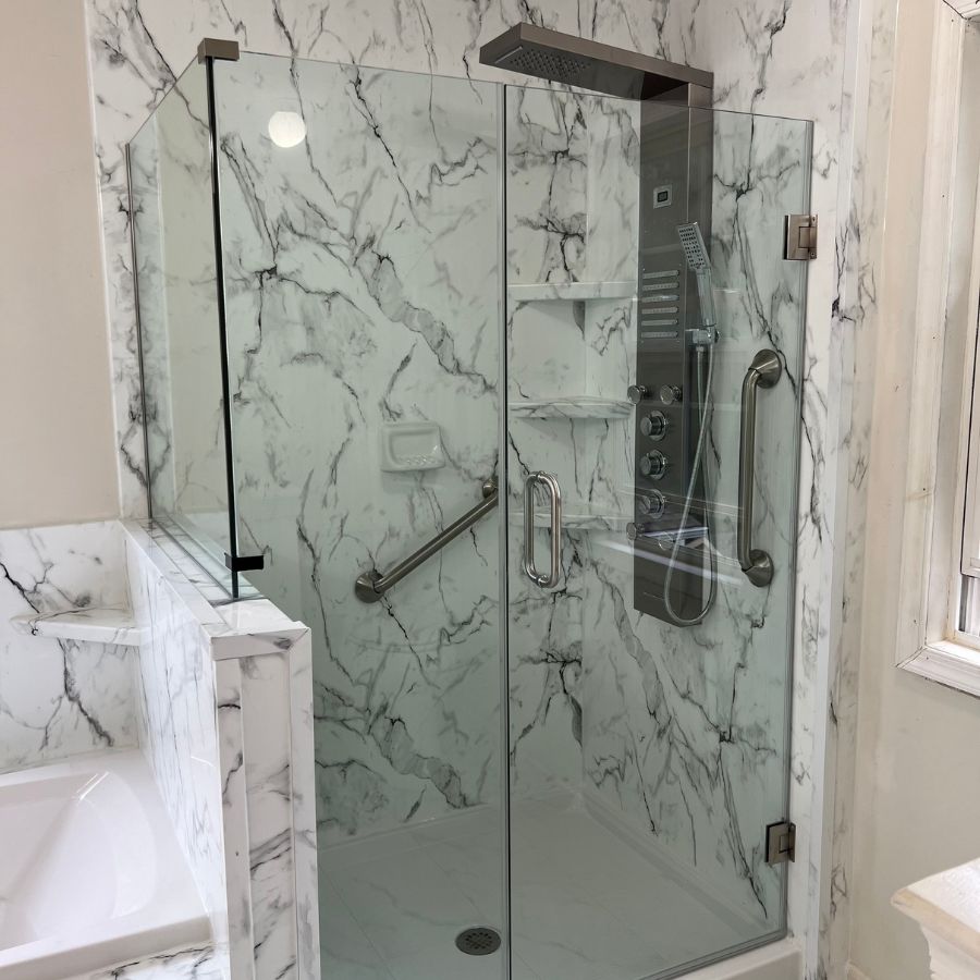 Renken Remodeling expert performing bathroom remodeling in Amelia County, VA with durable materials, modern fixtures, and skilled craftsmanship.