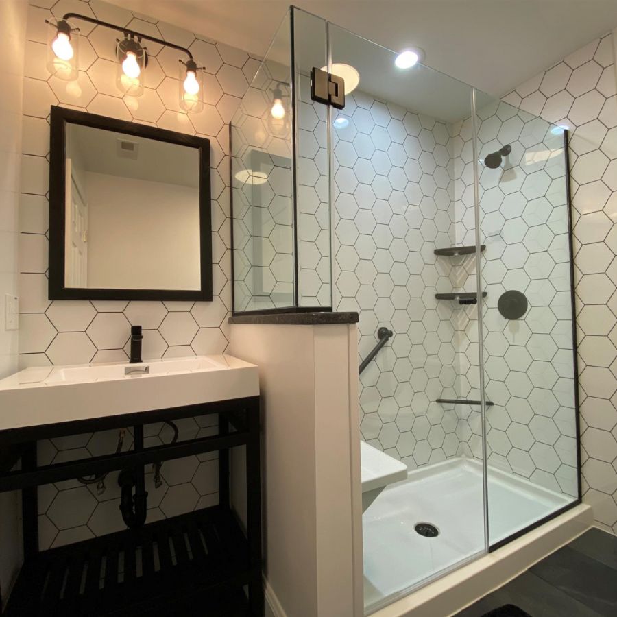 Bathroom Remodeling in Charles City County, VA by Renken Remodeling Renken Remodeling technician delivering bathroom remodeling in Charles City County, VA with durable products, modern fixtures, and expert craftsmanship.