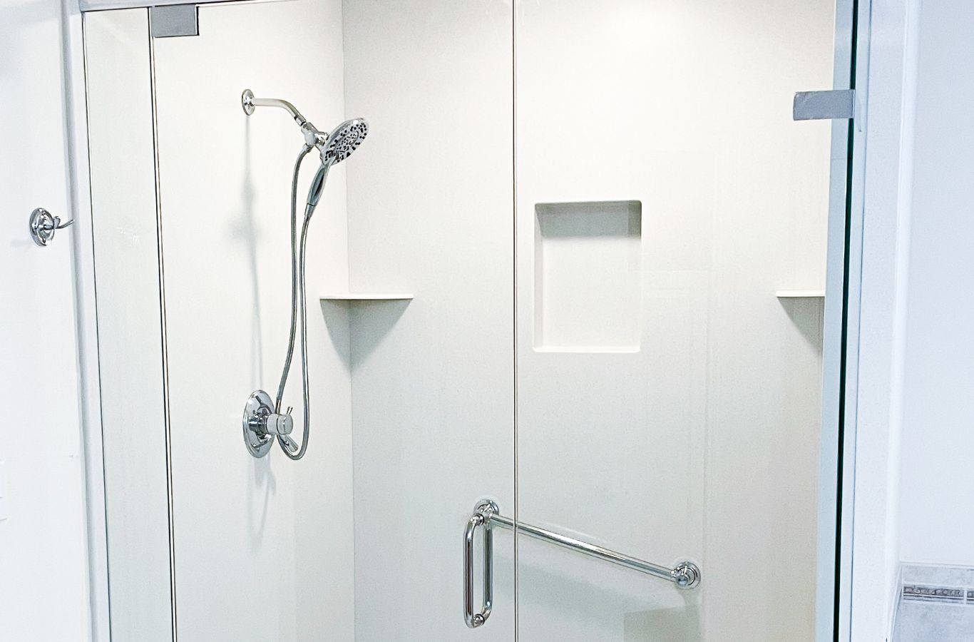 A Renken Remodeling professional performing bathroom remodeling in Glen Burnie, MD with precision and durable materials.