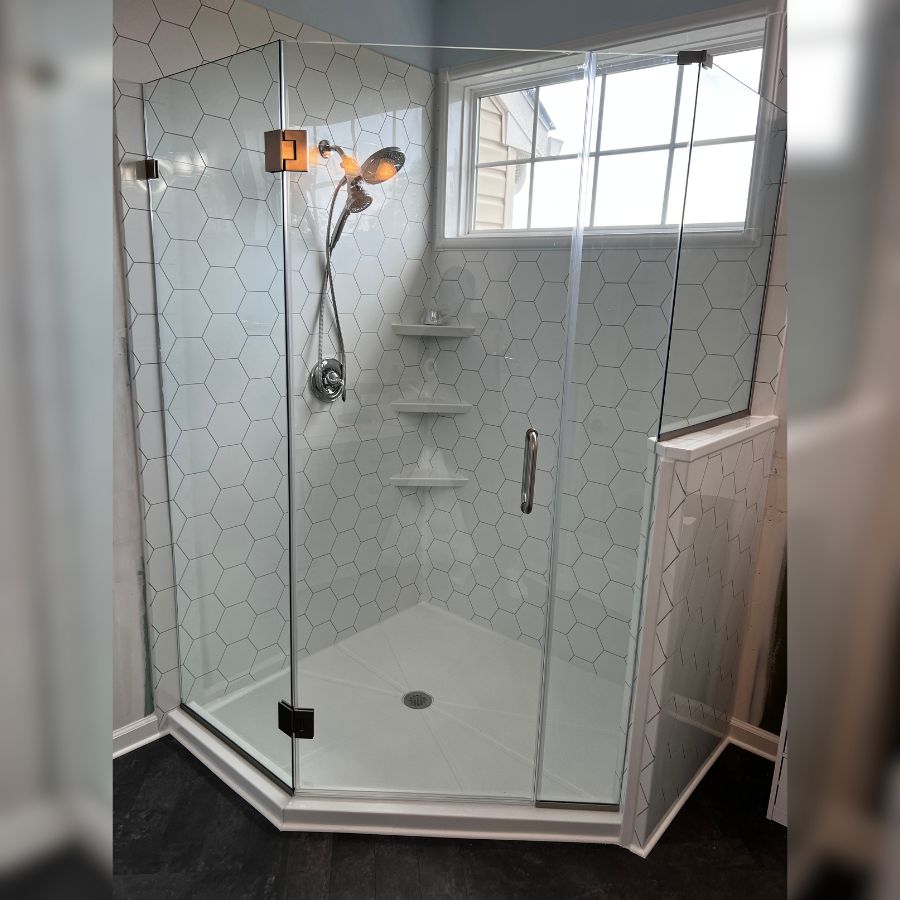 Renken Remodeling technician delivering bathroom remodeling in Powhatan County, VA with durable fixtures, expert installation, and modern design.