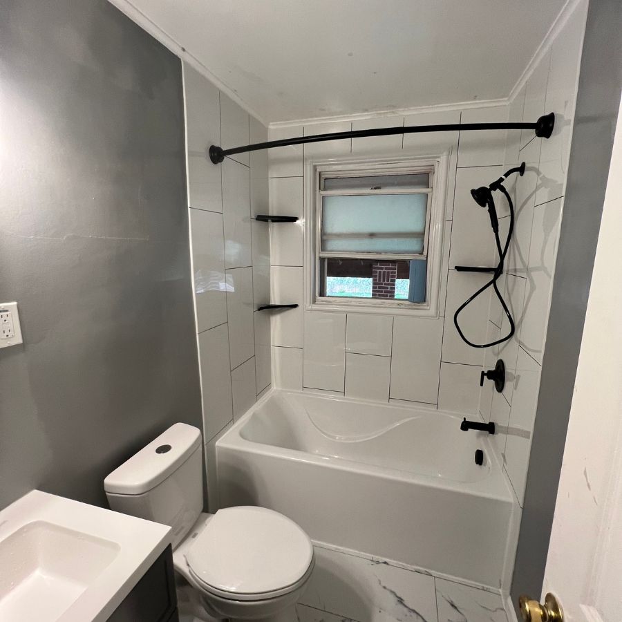 Renken Remodeling technician performing bathroom remodeling in Lovettsville, VA, highlighting quality service, trusted upgrades, and long-lasting results.