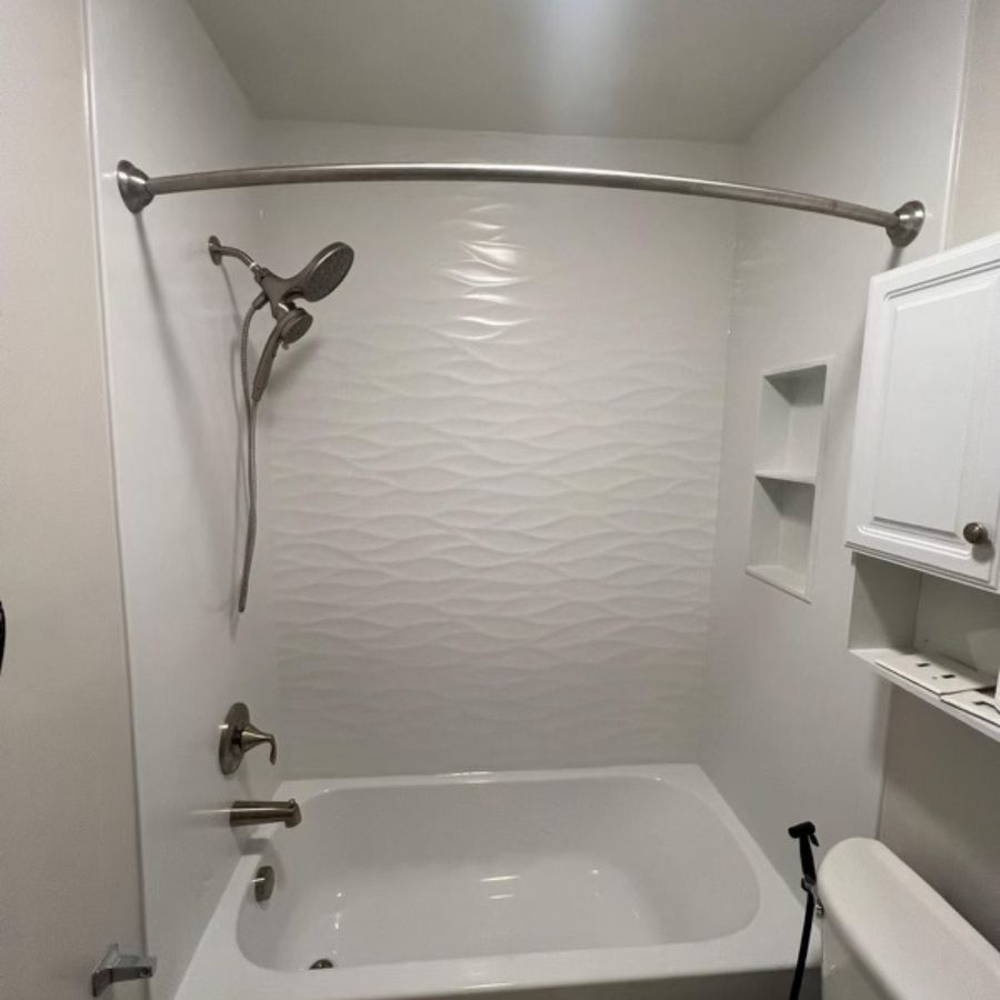 Renken Remodeling professional completing bathroom remodeling in Dinwiddie County, VA, ensuring stylish, functional, and long-lasting results. Bathroom Remodeling near me.