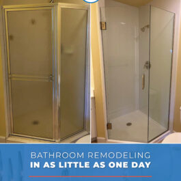 Before-After-Custom-Shower-Base-with-Door