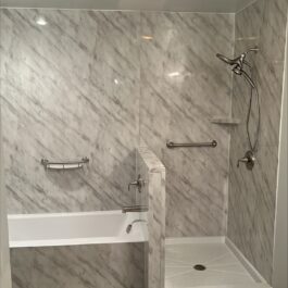 Carrara-Tub-Decking-on-Bathtub
